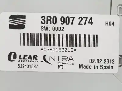 Автозапчастина б/у електронний модуль для seat exeo st (3r5) (2009>) 2.0 tdi посилання на oem iam 3r0907274  3r0907274