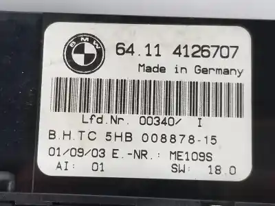 Second-hand car spare part climate control for bmw 3 (e46) 320 d oem iam references 64114126707  4126707