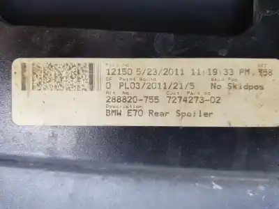 Автозапчастина б/у задне крило для bmw x5 (e70) xdrive30d посилання на oem iam 51627157689  7273446