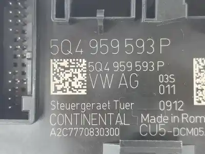 Автозапчастина б/у електронний модуль для cupra leon 1.4 tsi híbrido посилання на oem iam 5q4959593p  5q4959593p