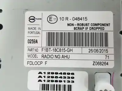 Автозапчастина б/у аудіо система / радіо cd для ford focus lim. 1.0 ecoboost посилання на oem iam 2335495  f1bt18c815gh