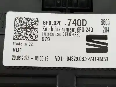 Peça sobressalente para automóvel em segunda mão quadrante por seat arona 1.0 tsi referências oem iam 6f0920740d  6f0920740d