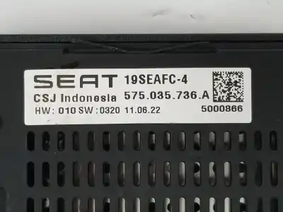Second-hand car spare part electronic module for seat arona 1.0 tsi oem iam references 575035736a  575035736a