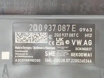 Second-hand car spare part electronic module for seat arona 1.0 tsi oem iam references 2q0937087e  2q0937087e