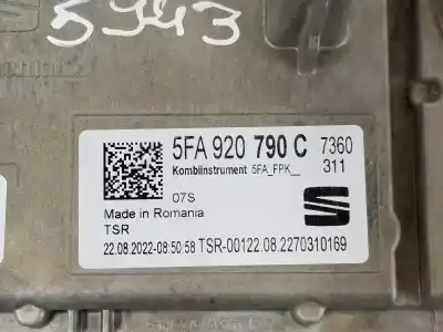 Pezzo di ricambio per auto di seconda mano pannello degli strumenti per seat leon 2.0 tdi riferimenti oem iam 5fa920790c 5fa920790c 