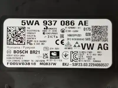 Автозапчастина б/у електронний модуль для cupra leon 2.0 tdi посилання на oem iam 5wa937086ae  5wa937086ae