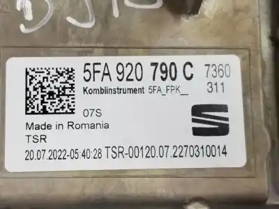 Second-hand car spare part dashboard for cupra sin definir sin definir oem iam references 5fa920790c  5fa920790c