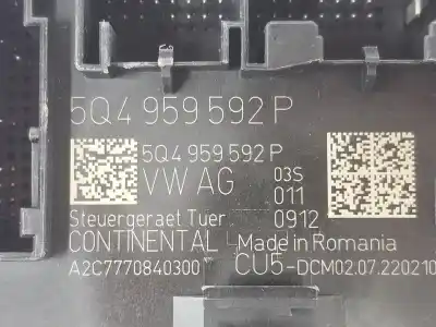 Peça sobressalente para automóvel em segunda mão módulo eletrônico por cupra formentor dpca referências oem iam 5q4959592p  5q4959592p