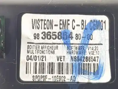 Автозапчасти б/у многофункциональный дисплей за toyota proace verso 2.0 d-4d ссылки oem iam su001a5002  9836586480