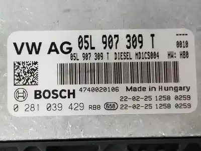 Автозапчасти б/у блок управления двигателем за audi q2 (gab) 2.0 16v tdi ссылки oem iam 05l907309t  05l907309t