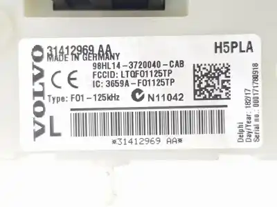 Second-hand car spare part fuse box unit for volvo xc60 2.0 d oem iam references 31412969  31412969