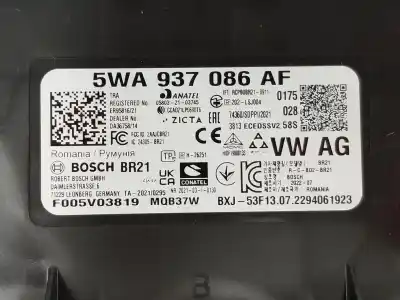 Second-hand car spare part electronic module for cupra sin definir sin definir oem iam references 5wa937086af  5wa937086af