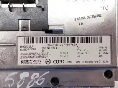 Second-hand car spare part multifunction display for audi q7 (4l) 3.0 v6 24v tdi oem iam references 4f0919603b  4f0919603b