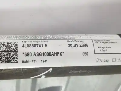 Second-hand car spare part front left curtain airbag for audi q7 (4l) 3.0 v6 24v tdi oem iam references 4l0880741a  4l0880741a