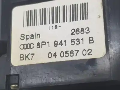 Second-hand car spare part headlights switch for audi a3 (8p) 1.9 tdi ambiente oem iam references 8p1941531b  8p1941531b Second-hand car spare part headlights switch for audi a3 (8p) 1.9 tdi ambiente oem iam references 8p1941531b  8p1941531b