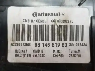 Peça sobressalente para automóvel em segunda mão quadrante por citroen ds4 1.6 blue-hdi fap referências oem iam 9814681980  9812834180