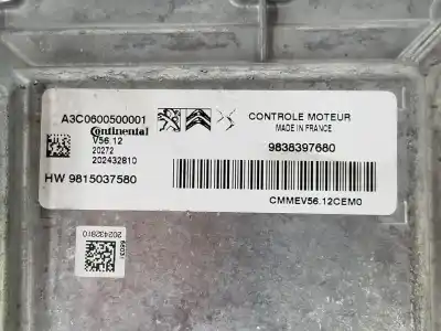 Автозапчастина б/у ебу контролер двигуна для citroen c3 aircross 1.2 12v vti посилання на oem iam 9838397680  9838397680