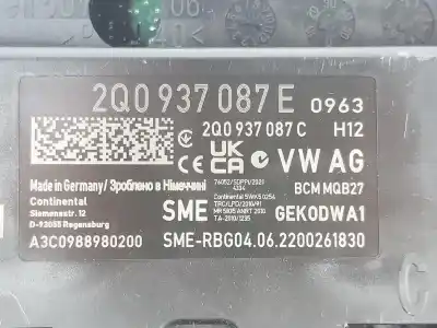 Second-hand car spare part electronic module for seat ibiza 1.0 oem iam references 2q0937087e  2q0937087e