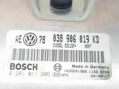 Recambio de automóvil de segunda mano de centralita motor uce para volkswagen passat berlina (3b3) 1.9 tdi referencias oem iam 038906019kd 038906019kd 
