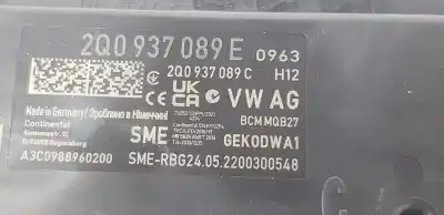 Second-hand car spare part electronic module for seat ibiza 1.0 tsi oem iam references 2q0937089e  2q0937089e