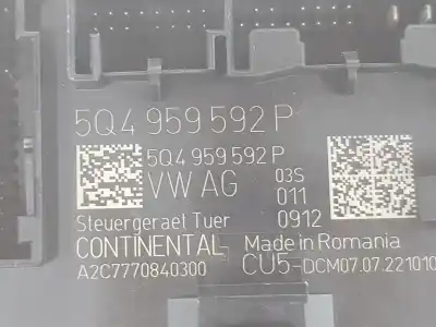 Peça sobressalente para automóvel em segunda mão módulo eletrônico por cupra leon 1.5 16v tsi act referências oem iam 5q4959592p  5q4959592p