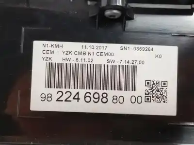 Автозапчастина б/у панель інструментів для citroen jumpy fugón 2.0 blue-hdi fap посилання на oem iam 9822469880  9822469880