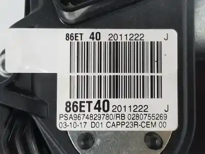 Peça sobressalente para automóvel em segunda mão potenciômetro por citroen jumpy fugón 2.0 blue-hdi fap referências oem iam 9674829780  9674829780