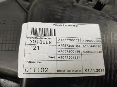 Автозапчастина б/у регулятор вікна передній лівий для clase c clase m 3.0 cdi посилання на oem iam a1667200179  a1667200179