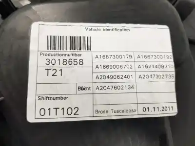 Автозапчасти б/у регулятор стекла заднего левого за clase c clase m 3.0 cdi ссылки oem iam a1667300179  a1667300179