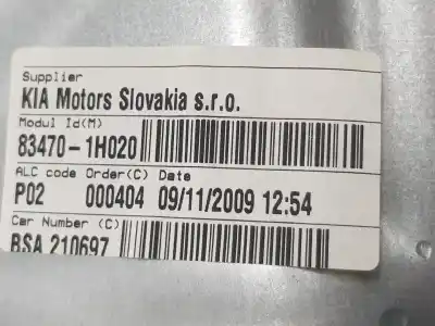 Second-hand car spare part rear left window regulator for kia ceed 1.6 oem iam references 834701h020  834701h020