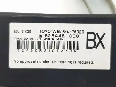 Second-hand car spare part electronic module for lexus ct 1.8 16v cat (híbrido) oem iam references 8978476020  8978476020