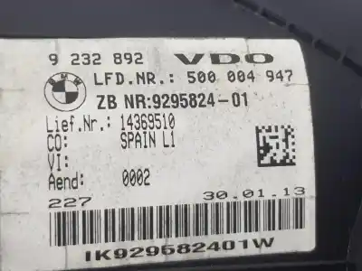 İkinci el araba yedek parçası enstrüman paneli için bmw serie 1 lim. (f20) 2.0 turbodiesel oem iam referansları 62109295824  9295824