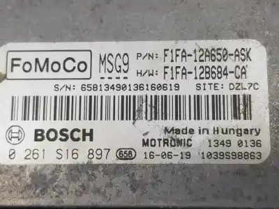 Second-hand car spare part ecu engine control for ford focus 1.0 ecoboost oem iam references f1fa12a650ask  f1fa12b684ca