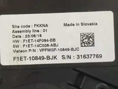 Second-hand car spare part dashboard for ford focus 1.0 ecoboost oem iam references 1942142  