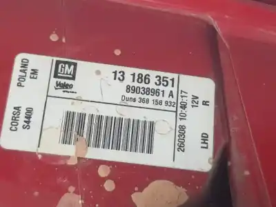 Автозапчасти б/у правый задний фонарь за corsa corsa d cmon ссылки oem iam 89038961  93189091