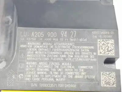 Second-hand car spare part airbag kit for mercedes-benz clase c bm 205 berlina c 220 cdi bluetec 205.004 oem iam references a2056803587  a2058600500