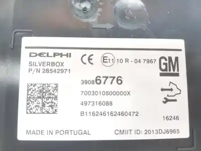 Автозапчастина б/у електронний модуль для opel mokka / mokka x (j13) 1.6 cdti 4x4 (_76) посилання на oem iam 39086776  39086776