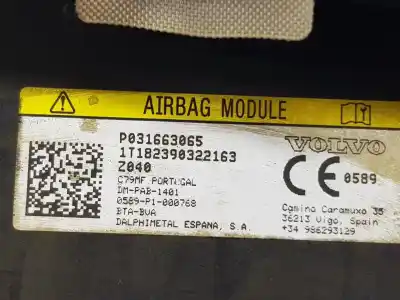 Автозапчасти б/у подушка безопасности передняя правая за volvo v60 familiar 2.0 d ссылки oem iam 31663065  31663065