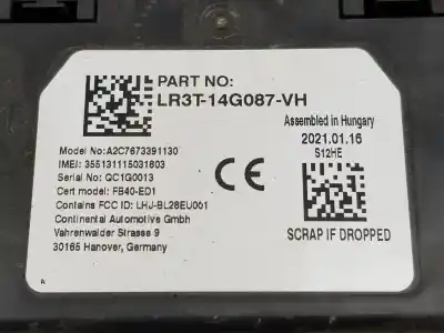 Second-hand car spare part electronic module for ford ranger 2.0 tdci panther oem iam references 2518777  lr3t14g087vh
