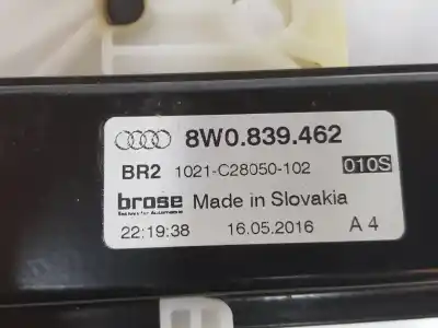 Second-hand car spare part rear right window regulator for audi a4 b9 (8w2, 8wc) 40 tdi oem iam references 8w0839462  8w0839462
