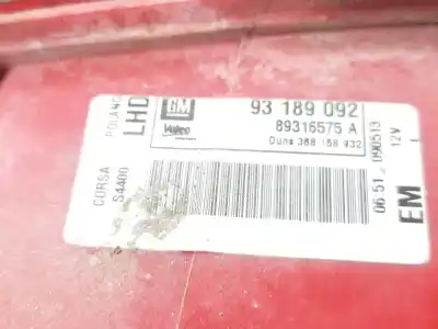 Автозапчасти б/у левый задний фонарь за opel corsa d cosmo ссылки oem iam 93189092  93189092