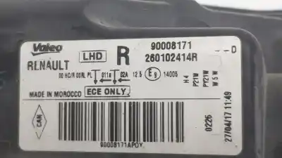 Gebrauchtes Autoersatzteil rechter scheinwerfer zum dacia dokker 1.5 dci d fap oem-iam-referenzen 260102414r 260103087r 