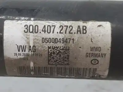 Автозапчасти б/у передняя правая трансмиссия за volkswagen caddy ocio (sa) (03.2015) beach bmt 75 cv / 55 kw ссылки oem iam 3q0407272ab  3q0407272ab