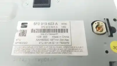 Second-hand car spare part multifunction display for seat leon (5f1) 1.2 tsi oem iam references 5f0919603a  5f0919603a