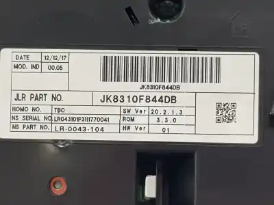 Автозапчастина б/у панель інструментів для jaguar fpace 2.0 turbo посилання на oem iam t4a17108  jk8310f844db