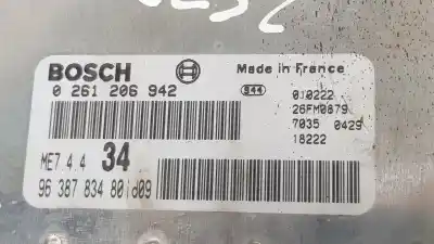 Pièce détachée automobile d'occasion calculateur moteur ecu pour peugeot 206 berlina 1.6 16v références oem iam 9638783480 9638783480 