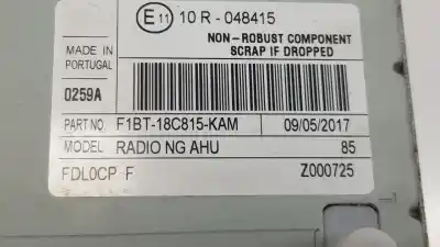 Second-hand car spare part audio system / radio cd for ford focus lim. 2.0 ecoboost oem iam references 2369098  f1bt18c815kam