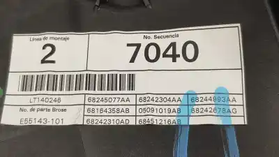 Second-hand car spare part passenger side right window regulator for jeep compass (mp, m6, mv, m7) 1.4 multiair oem iam references 68292082aa  68292082aa
