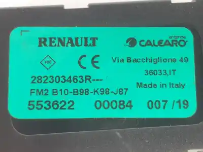 Автозапчасти б/у антенна за renault captur i (j5_, h5_) 1.3 tce 130 (j5nj j5ne) ссылки oem iam 282303463r  282303463r