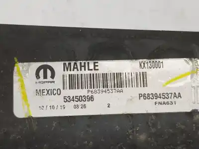 Second-hand car spare part intercooler for jeep compass (mp, m6, mv, m7) 1.4 multiair oem iam references 68394537aa